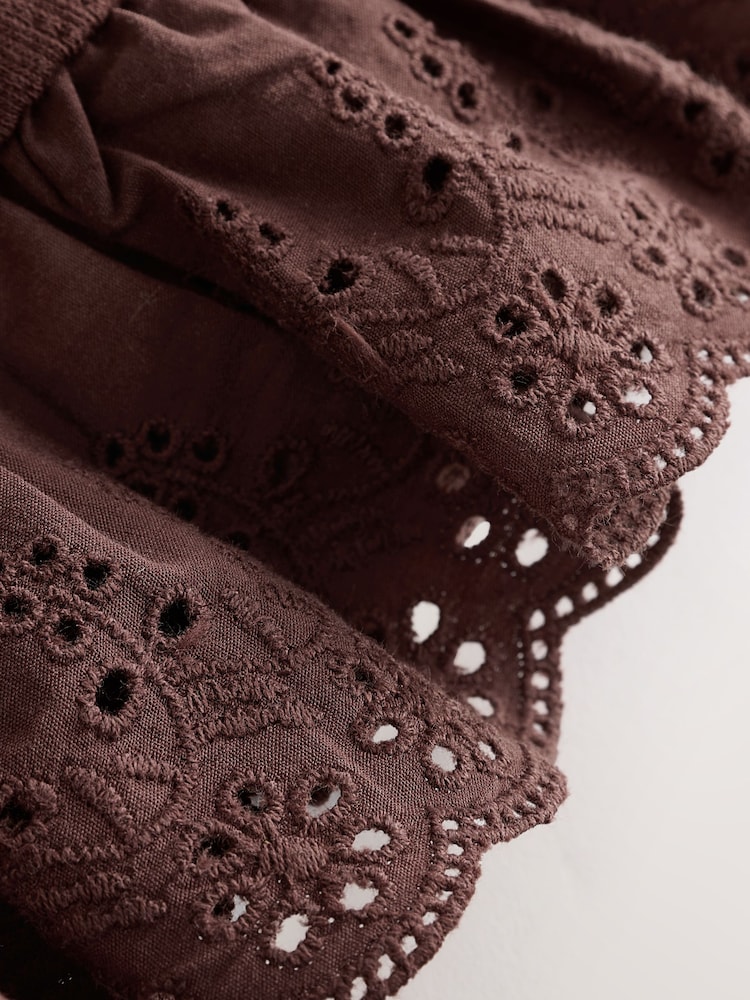 Brown Broderie Vest and Shorts Set (3mths-7yrs) - Image 8 of 8 Brown Broderie Vest and Shorts Set (3mths-7yrs) - Image 8 of 8