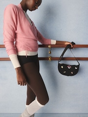 Cath Kidston Black Butterfly Bloom Sling Cross-Body Bag - Image 4 of 8