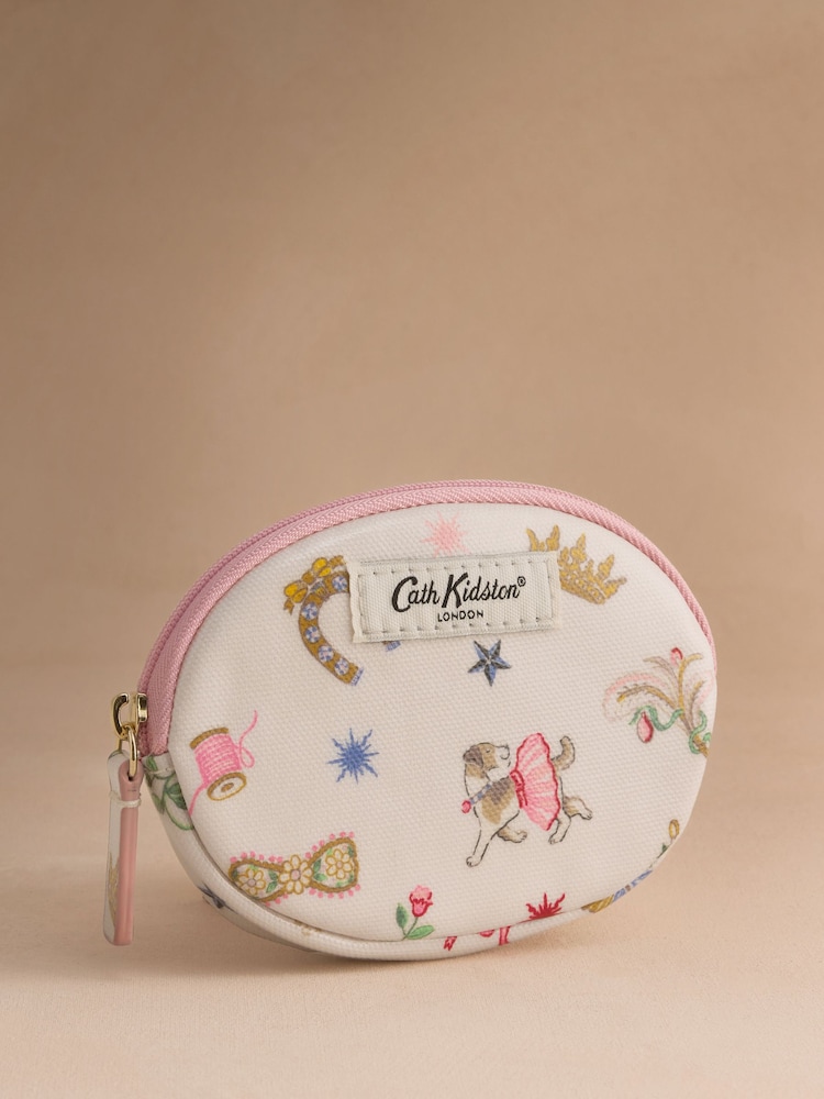 Cath Kidston Ecru Ballet Print Oval Coin Purse - Image 1 of 3