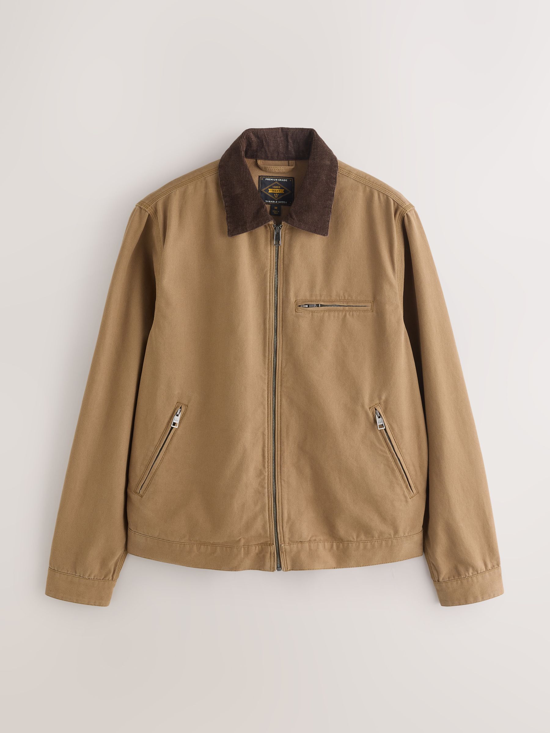 Buy Tan Brown Canvas Cord Collar Jacket from Next USA
