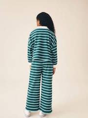 Green Rugby Top And Wide Leg Trousers Set (3-16yrs) - Image 3 of 4