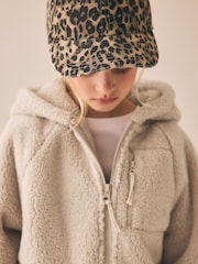 Neutral Zip Up Hooded Fleece Jacket (3-16yrs) - Image 4 of 4