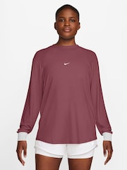 Humo rosa - Top de manga larga One Relaxed Dri-FIT de Nike - Imagen 1 de 3