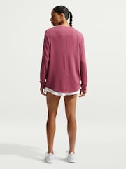Nike Pink Smoke One Relaxed Dri-FIT Long Sleeve Top - Image 4 of 5