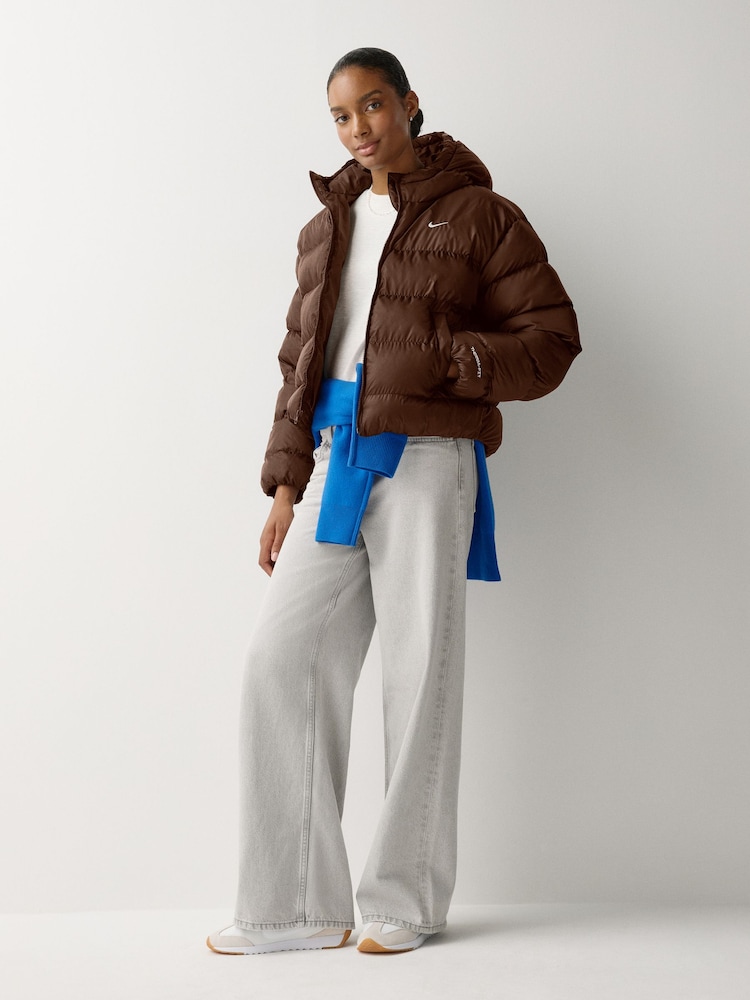 Nike Cacao Wow Brown Classic Puffer Jacket - Image 2 of 5 Nike Cacao Wow Brown Classic Puffer Jacket - Image 2 of 5