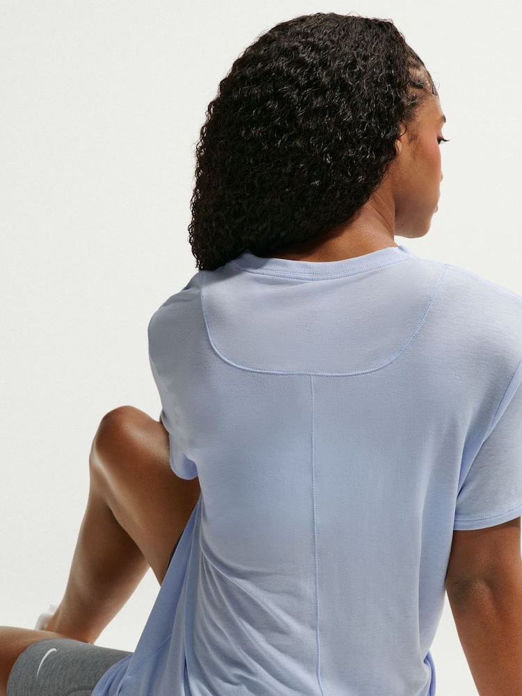 Nike Hydrogen Blue One Relaxed Dri-FIT Short Sleeve T-Shirt - Image 5 of 5 Nike Hydrogen Blue One Relaxed Dri-FIT Short Sleeve T-Shirt - Image 5 of 5