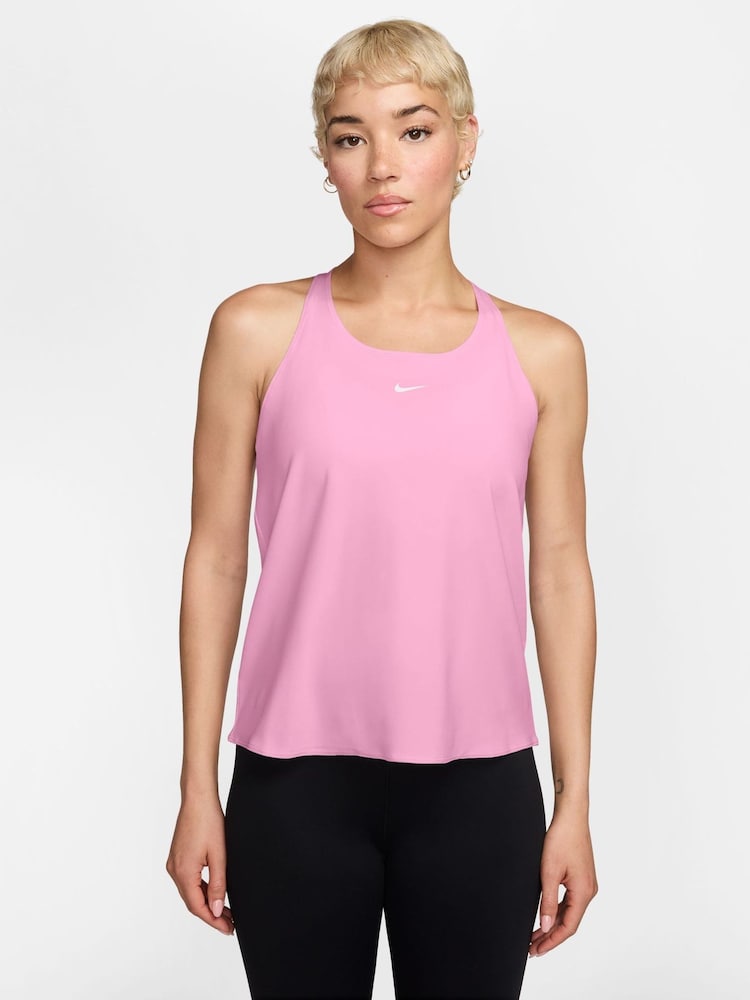 Nike Pink Rise Pro Dri-FIT Tank Vest Top - Image 1 of 3 Nike Pink Rise Pro Dri-FIT Tank Vest Top - Image 1 of 3