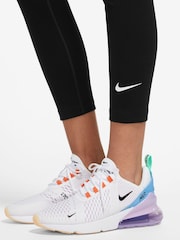 Nike Black Silver Sportswear Classic High-Waisted 7/8 Leggings - Image 3 of 5