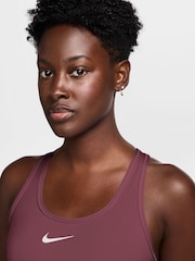 Nike Pink Smoke Swoosh Medium Support Padded Sports Bra - Image 3 of 3