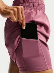 Nike Pink Smoke One Dri-FIT High-Waisted 3" 2-in-1 Shorts - Image 6 of 6