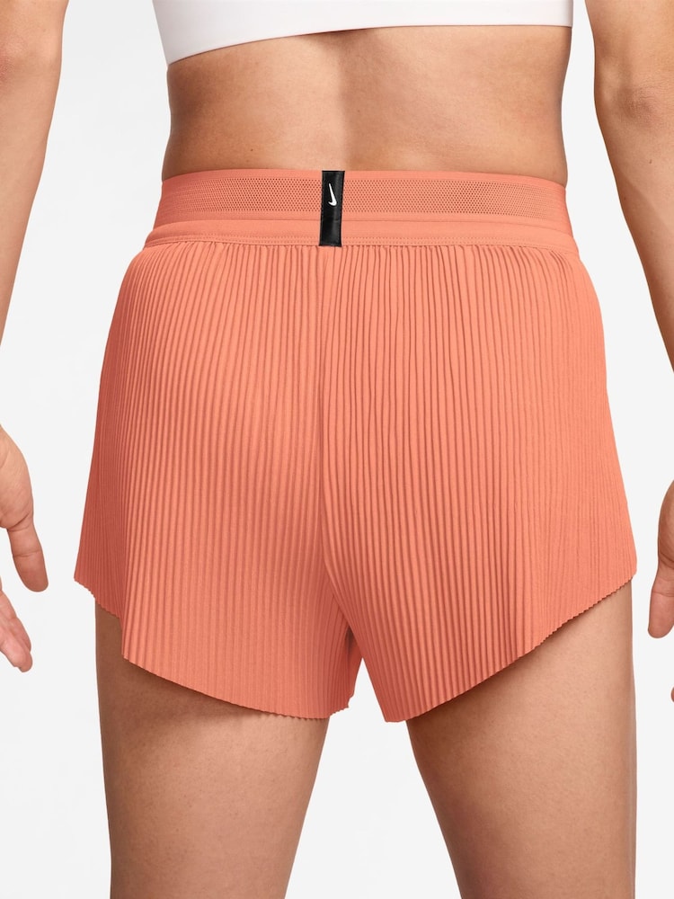 Nike Atomic Pink Aero Swift Dri-FIT ADV Mid-Rise Brief-Lined 3" Running Shorts - Image 2 of 4 Nike Atomic Pink Aero Swift Dri-FIT ADV Mid-Rise Brief-Lined 3" Running Shorts - Image 2 of 4