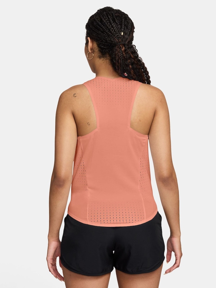 Nike Atomic Pink AeroSwift Dri-FIT ADV Running Vest Top - Image 2 of 3 Nike Atomic Pink AeroSwift Dri-FIT ADV Running Vest Top - Image 2 of 3