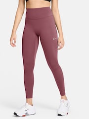 Nike Pink Smoke One Seamless Front High Waisted Full Length Leggings - Image 1 of 2