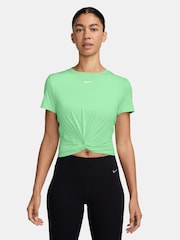 Nike Cucumber Green One Classic Twist Dri-FIT Short Sleeve Top - Image 1 of 4
