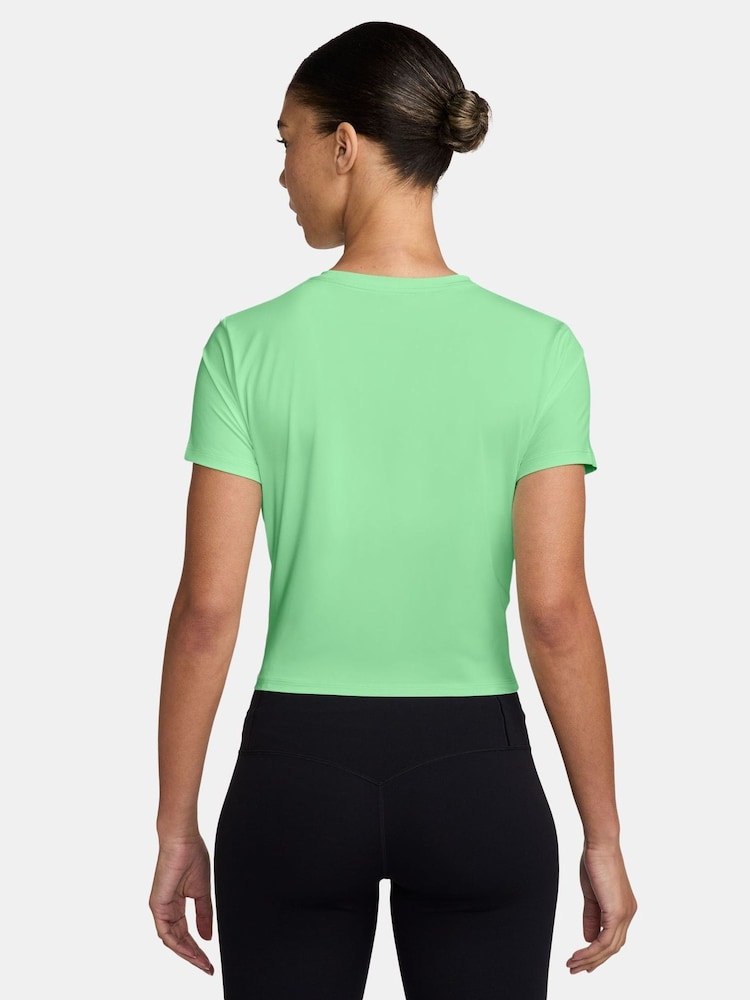 Nike Cucumber Green One Classic Twist Dri-FIT Short Sleeve Top - Image 2 of 4 Nike Cucumber Green One Classic Twist Dri-FIT Short Sleeve Top - Image 2 of 4