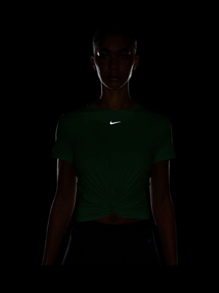 Nike Cucumber Green One Classic Twist Dri-FIT Short Sleeve Top - Image 4 of 4 Nike Cucumber Green One Classic Twist Dri-FIT Short Sleeve Top - Image 4 of 4