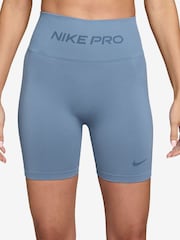 Nike Work Blue Pro Seamless Dri-FIT High-Waisted 5" Biker Shorts - Image 1 of 4