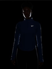 Nike Old Royal Blue Tempo Swoosh Run Dri-FIT 1/4-Zip Running Top - Image 4 of 4