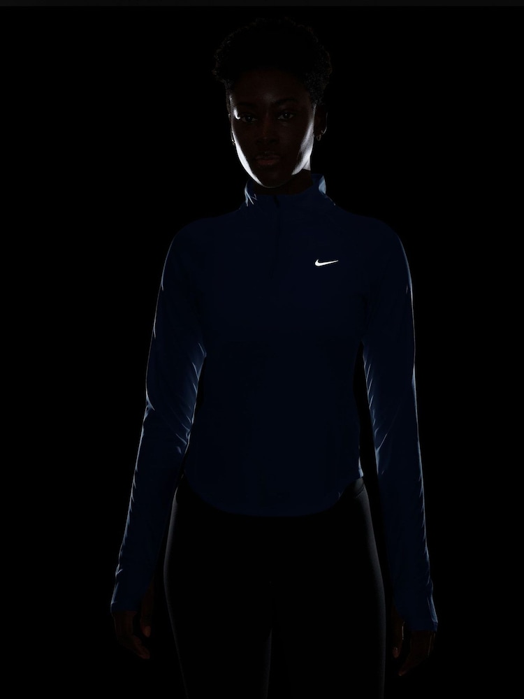 Nike Old Royal Blue Tempo Swoosh Run Dri-FIT 1/4-Zip Running Top - Image 4 of 4