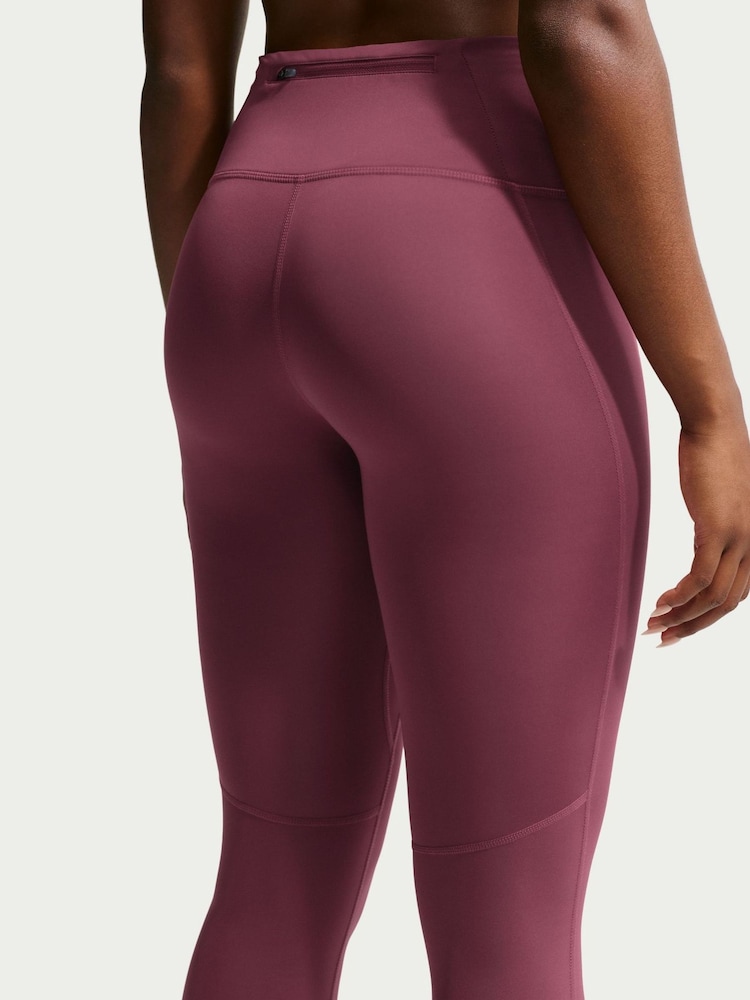 Nike Pink Smoke Tempo High-Waisted 7/8 Running Leggings - Image 5 of 5