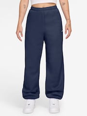 Nike Midnight Navy Studio Fleece Oversized Cuffed Joggers - Image 1 of 3