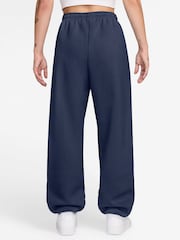 Nike Midnight Navy Studio Fleece Oversized Cuffed Joggers - Image 2 of 3