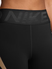 Nike Black Silver Pro Sculpt High Waisted 5 inch Shorts - Image 4 of 4
