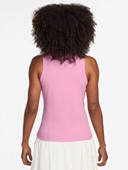 Nike Pink Rise Ribbed Racerback Vest Top - Image 2 of 3