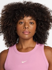Nike Pink Rise Ribbed Racerback Vest Top - Image 3 of 3