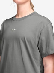 Nike Grey Heather Sportswear Essential Oversized T-Shirt - Image 3 of 3