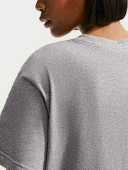 Nike Grey Heather Sportswear Essential Oversized T-Shirt - Image 5 of 5