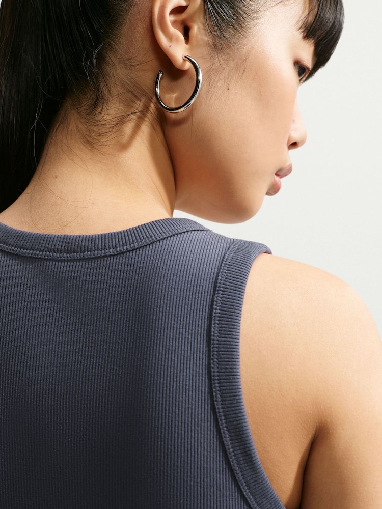 Nike Gridiron Grey Ribbed Racerback Vest Top - Image 6 of 6 Nike Gridiron Grey Ribbed Racerback Vest Top - Image 6 of 6
