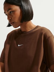 Nike Cacao Wow Brown Sportswear Essential Oversized T-Shirt - Image 4 of 5