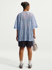 Nike Work Blue Sportswear Chill Lace Oversized Woven Jersey - Image 2 of 5