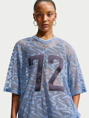 Nike Work Blue Sportswear Chill Lace Oversized Woven Jersey - Image 3 of 5