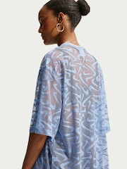 Nike Work Blue Sportswear Chill Lace Oversized Woven Jersey - Image 4 of 5