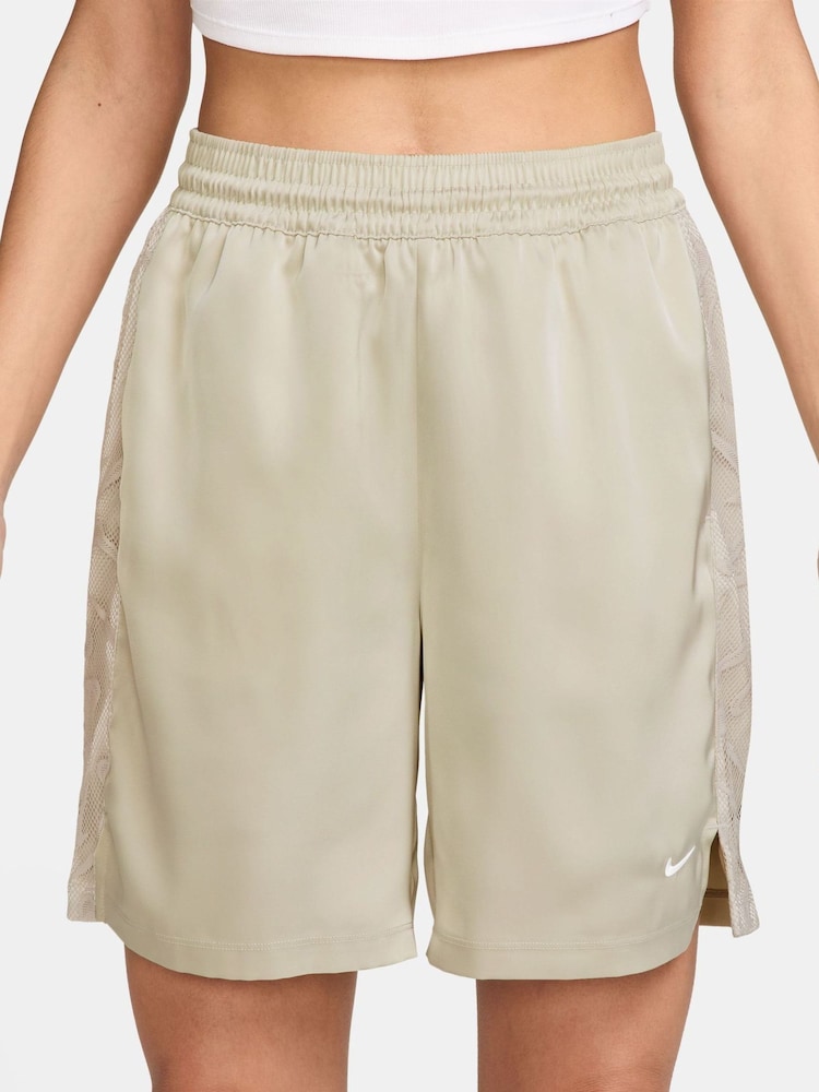Nike Light Bone Sportswear Chill Lace Loose Mid-Rise Woven Shorts - Image 1 of 4