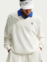 Nike Sail White Club Dri-FIT Fleece Golf Sweat Shirt - Image 3 of 6