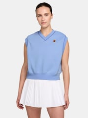 Nike Aluminum Blue NikeCourt Collection Fleece Tennis Vest - Image 1 of 3