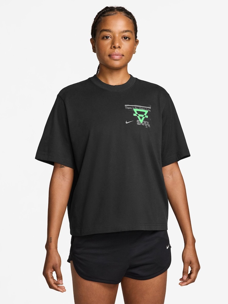 Nike Black Swift Dri-FIT Boxy Running T-Shirt - Image 1 of 3