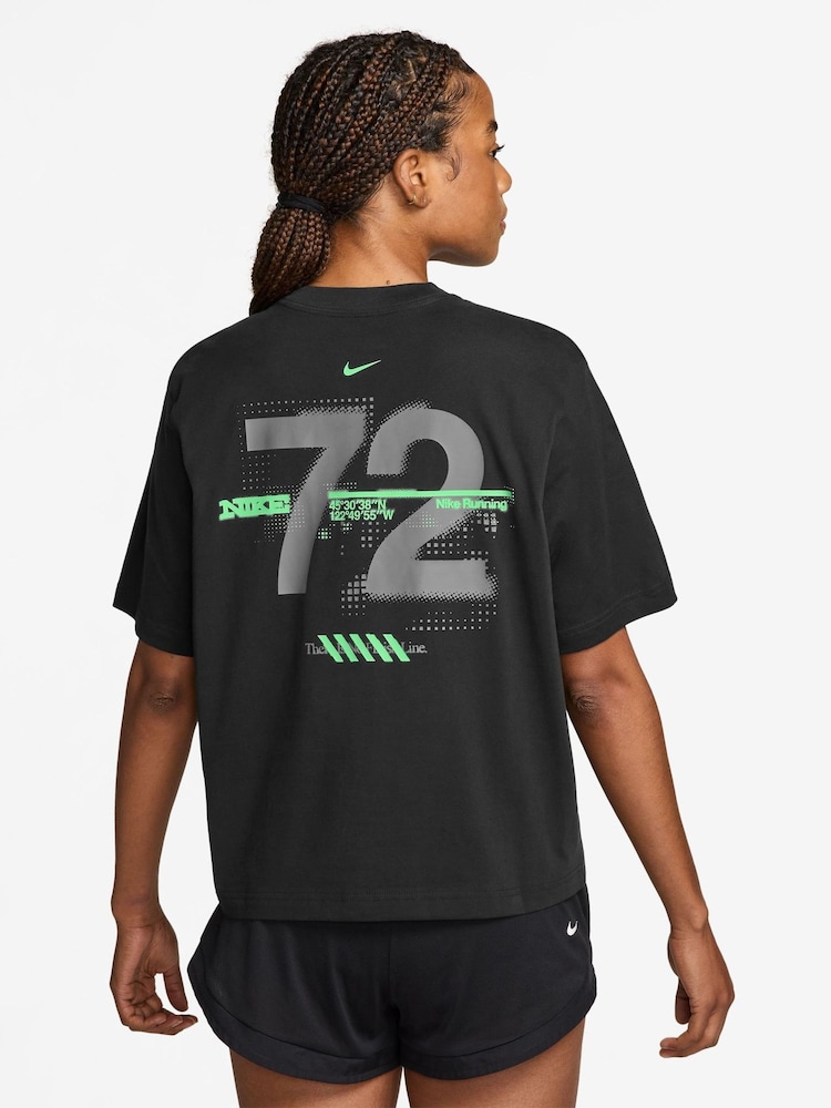 Nike Black Swift Dri-FIT Boxy Running T-Shirt - Image 2 of 3
