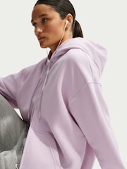 Bleket lilla - Nike Studio Fleece Oversized Hettegenser - Bilde 4 av 7
