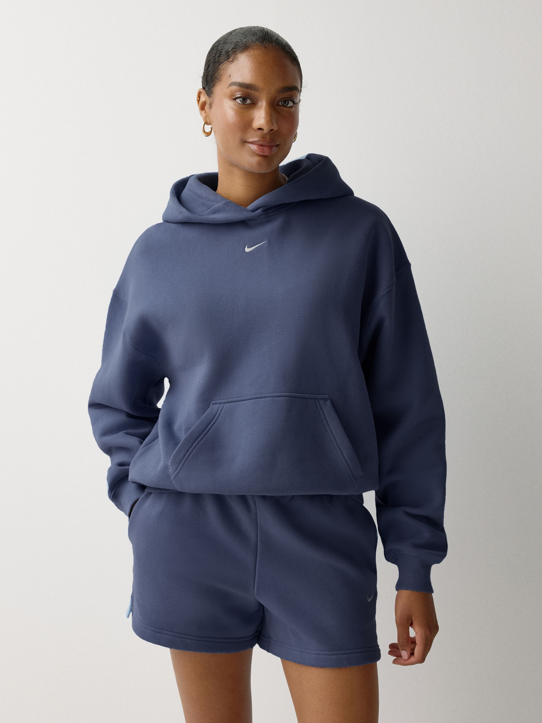 Buy Nike Midnight Navy Studio Fleece Oversized Hoodie from Next