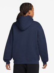 Nike Midnight Navy Studio Fleece Oversized Hoodie - Image 2 of 3