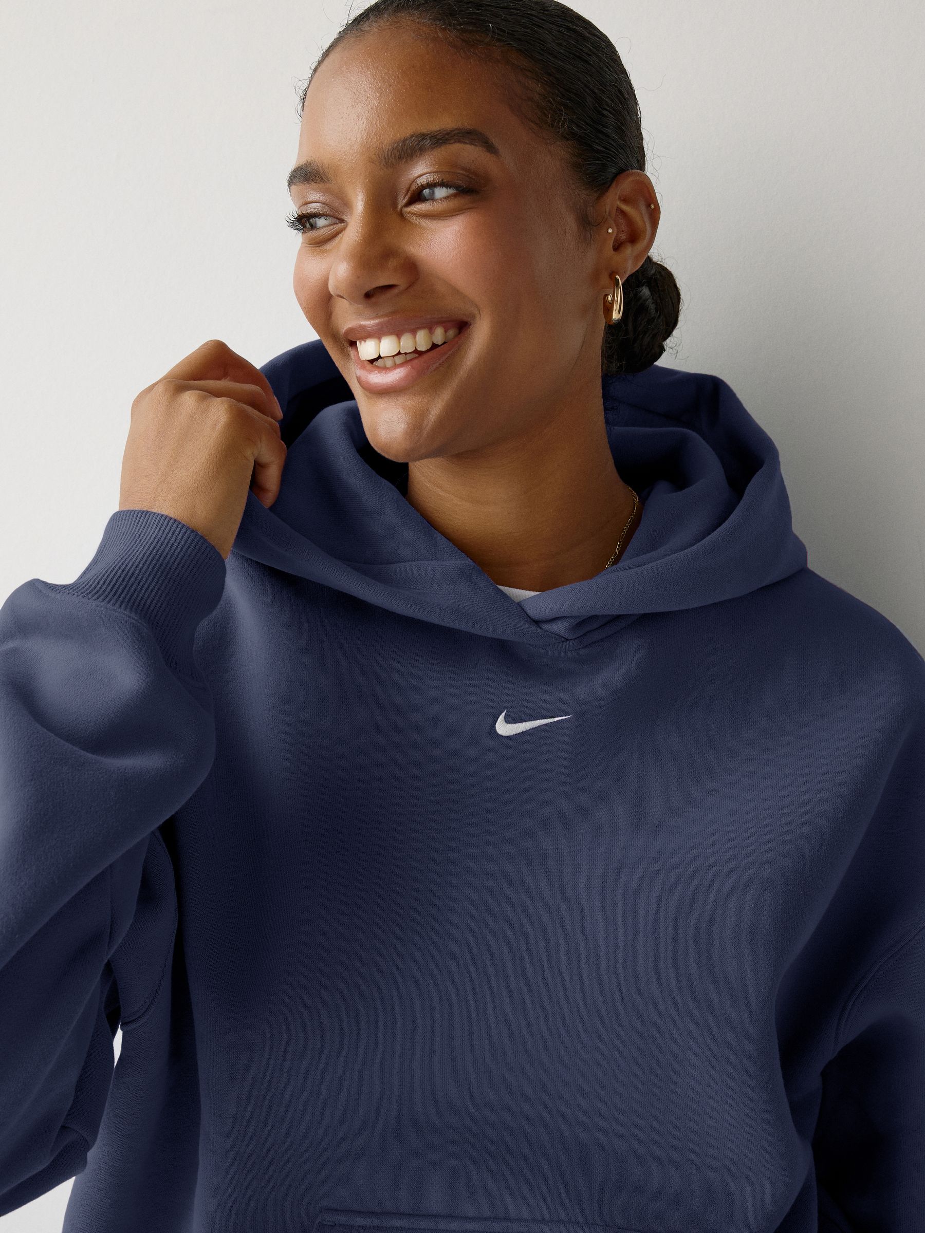 Buy Nike Midnight Navy Studio Fleece Oversized Hoodie from Next