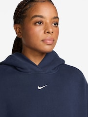 Nike Midnight Navy Studio Fleece Oversized Hoodie - Image 3 of 3