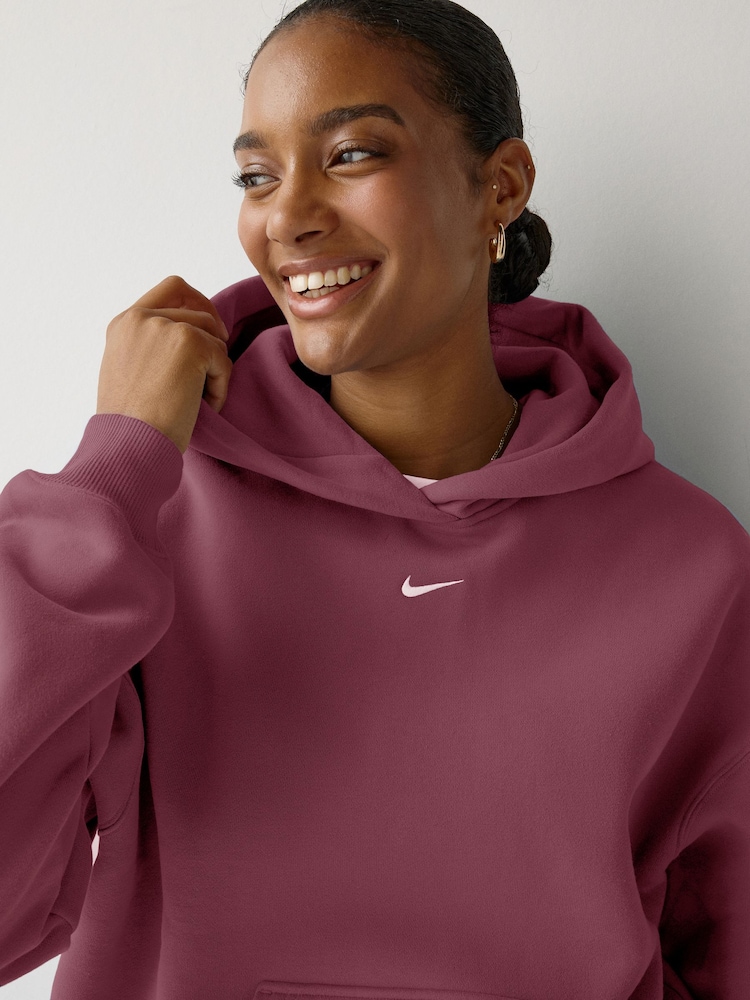دخان وردي - هودي فليس واسع تشكيلة Studio من Nike - صورة 3 من 3 دخان وردي - هودي فليس واسع تشكيلة Studio من Nike - صورة 3 من 3