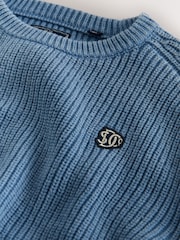 Blue Superdry Cable Knit Jumper - Image 3 of 4