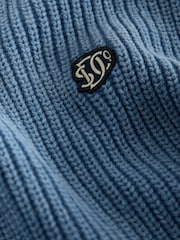 Blue Superdry Cable Knit Jumper - Image 4 of 4