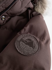 Brūna krāsa - Superdry Everest Five Baffle dūnu jaka - Attēls 13 no 13